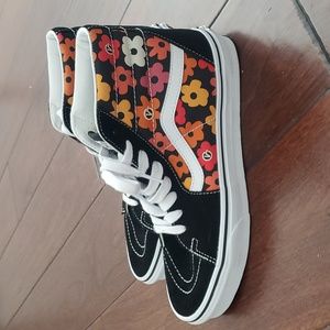 Vans Sk8-Hi Flower Black high top shoes sneakers